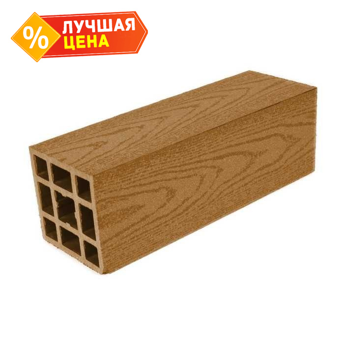 Столб Grand Line гладкий 100x100x4000 мм Бронзовый