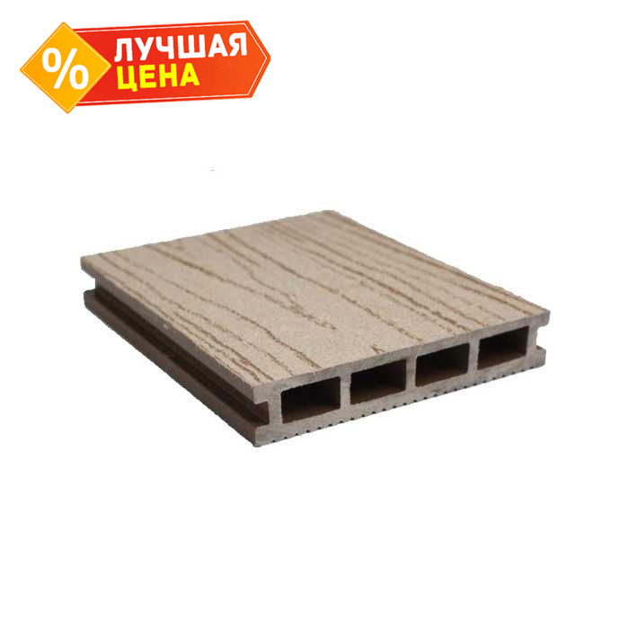 Террасная доска ДПК вельвет и тиснение MasterDeck 26x140x6000 мм Тик