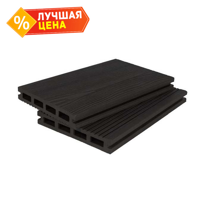 Террасная доска ДПК Grand Line 3D 22x140x4000 мм Графит