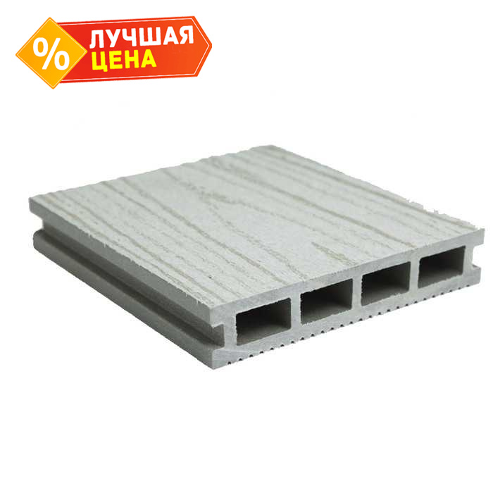 Террасная доска ДПК вельвет и тиснение MasterDeck 26x140x6000 мм Серый