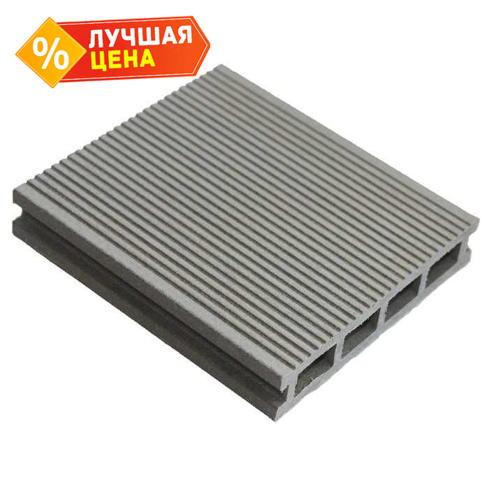 Террасная доска ДПК вельвет MasterDeck 26x140x4000 мм Серый