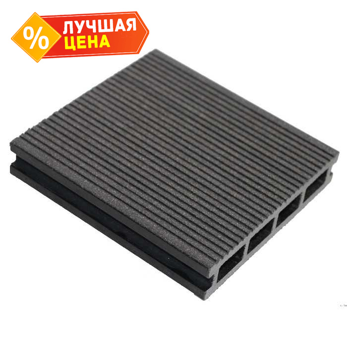 Террасная доска ДПК вельвет MasterDeck 26x140x6000 мм Антрацит