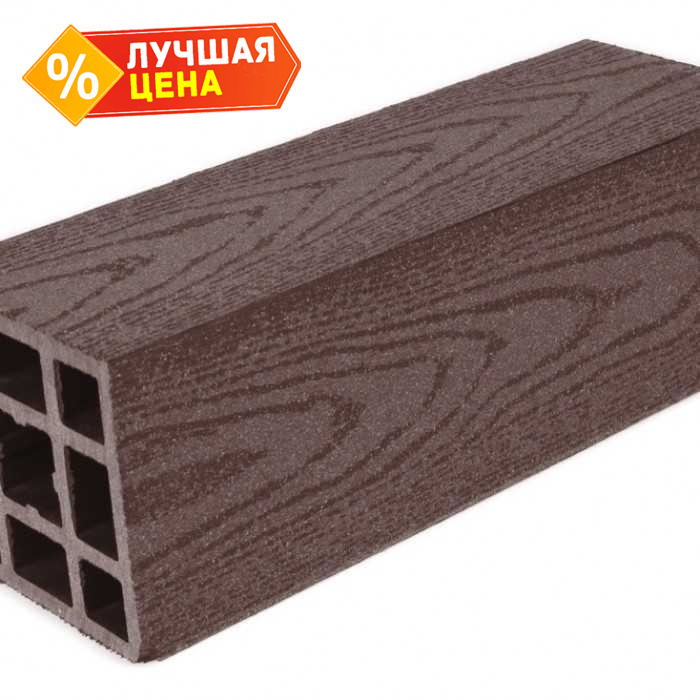 Столб Grand Line гладкий 100x100x1000 мм Шоколад