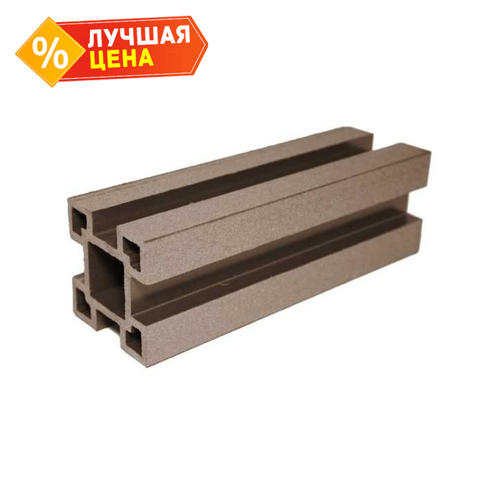 Столб Grand Line с пазами 100x100x4000 мм Какао