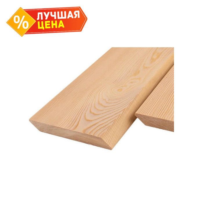 Планкен скошенный 21x120x3000 мм Прима Лиственница